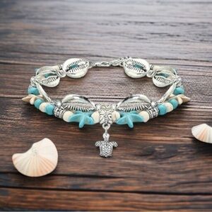 NWT Boho Sea Turtle Adjustable Bracelet/Ankle Bracelet